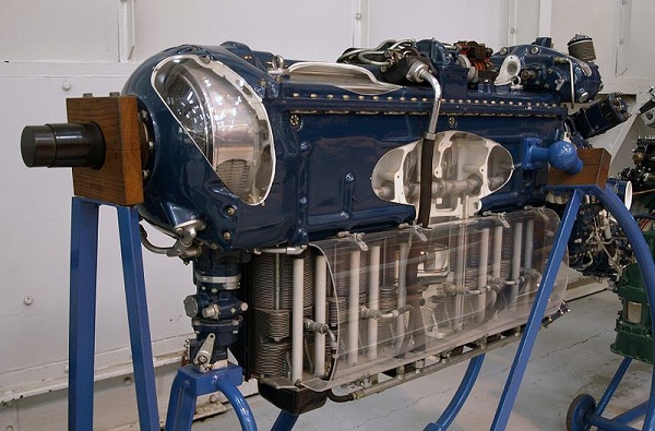  A de Havilland Gipsy Queen 70-4 at the Royal Air Force Museum Cosford. 